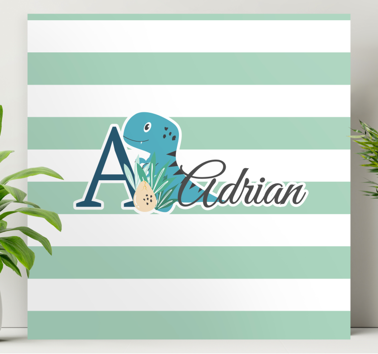 Cuadro dinosaurios dino juguetón de adrian - TenVinilo