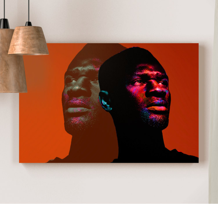 Cuadro para dormitorio La gente es de color polvo fluorescente - TenVinilo