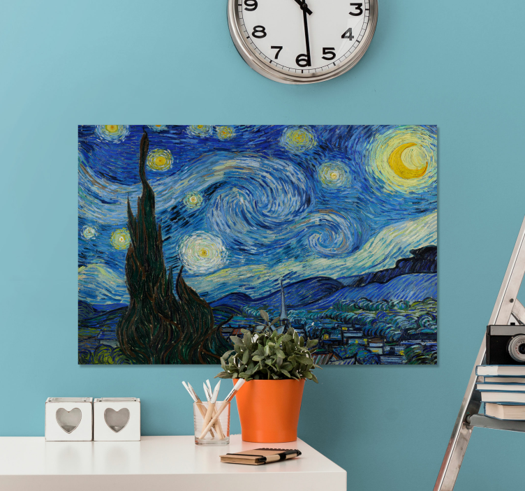 Cuadro artístico noche estrellada de Van Gogh - TenVinilo