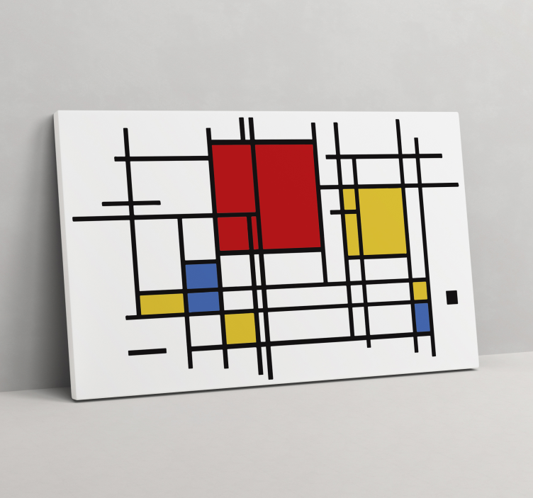 Cuadro figuras geométricas arte de líneas - TenVinilo