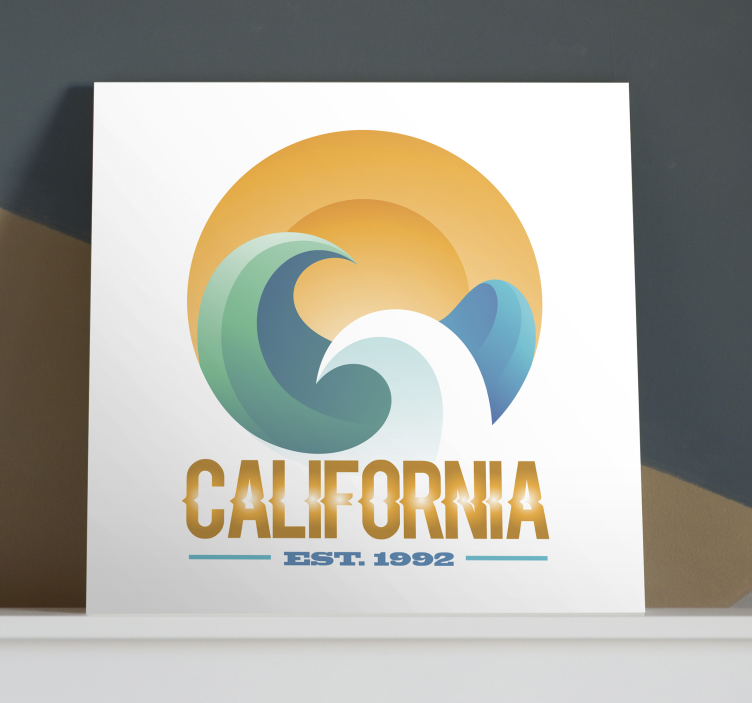 Cuadro marinero emblema del surf de california - TenVinilo