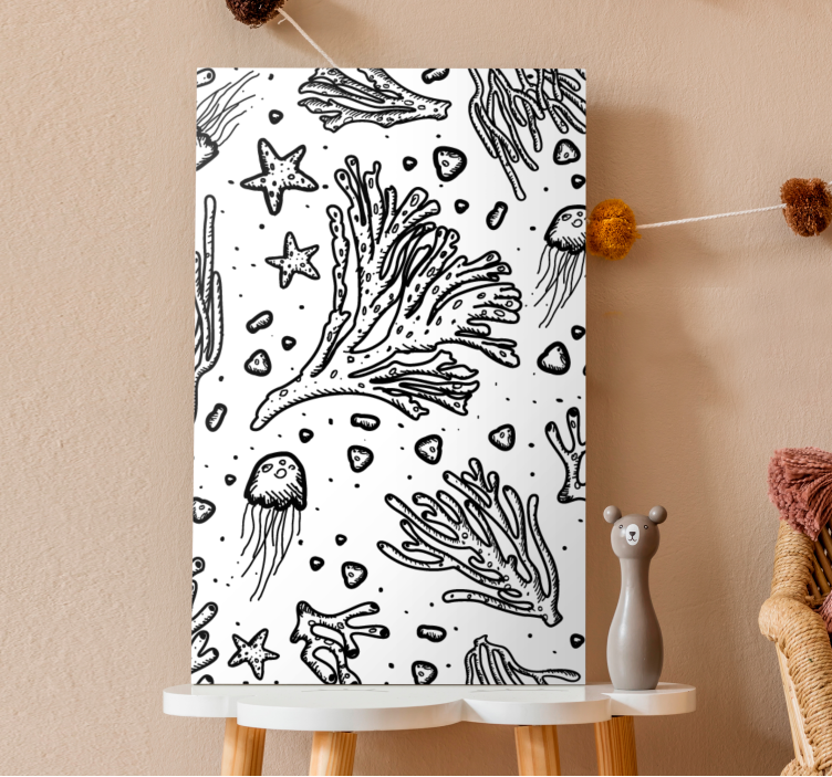 Cuadro marinero vida en el arrecife de coral - TenVinilo