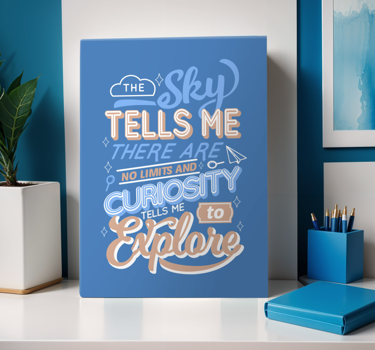 Cuadro frase motivadora cita de curiosidad - TenVinilo