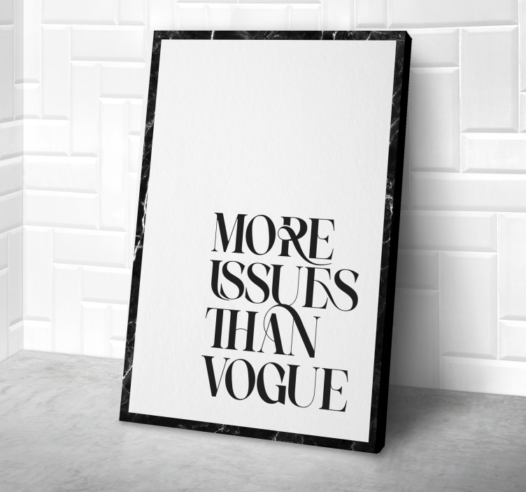 Cuadro comedor más problemas que la moda - TenVinilo