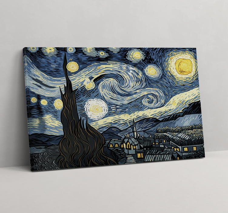 Cuadro comedor noche con estrellas - TenVinilo