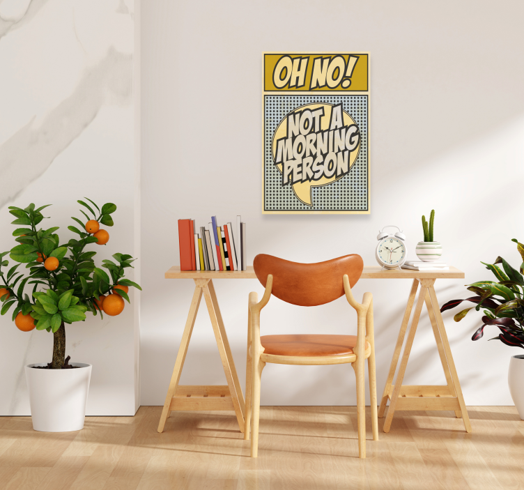 Cuadro para salon not a morning person - TenVinilo