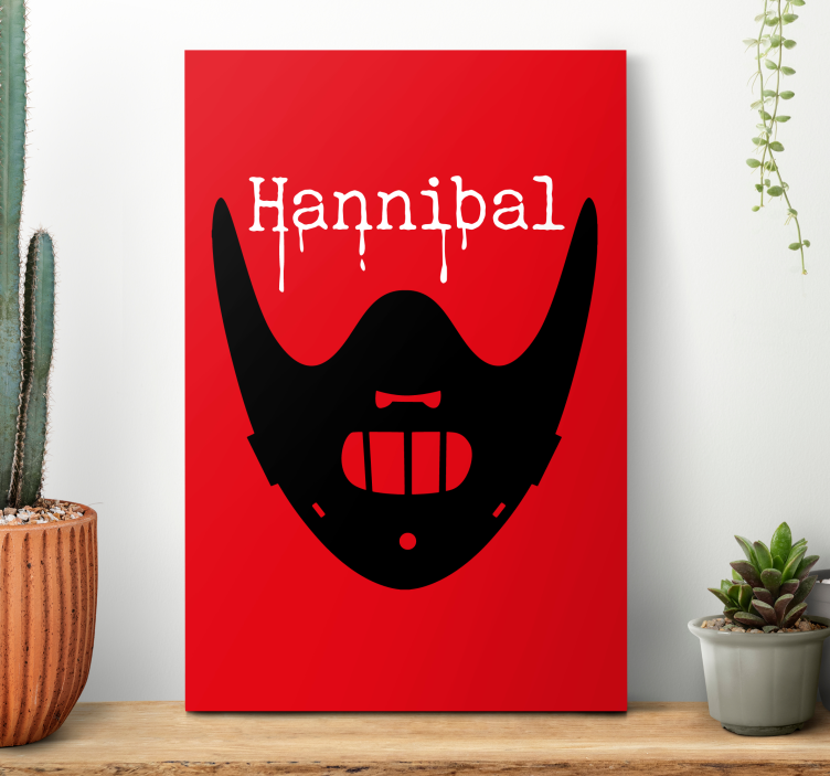 Cuadro personajes máscara Hannibal - TenVinilo