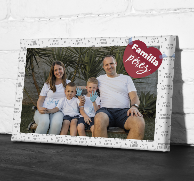 Cuadro personalizable familiar - TenVinilo