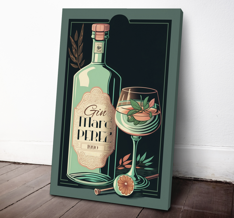 Cuadro retro vintage Gintonic - TenVinilo