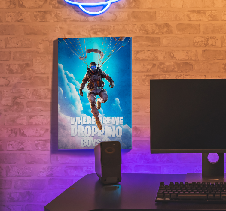 Cuadro decorativo videojuego ¿Dónde caemos? - TenVinilo