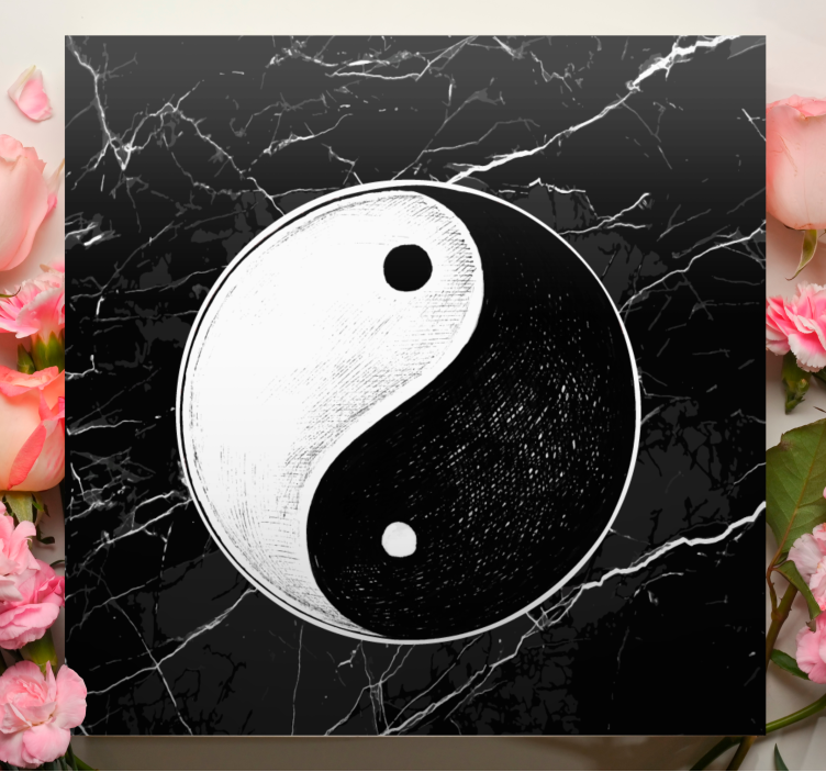 Cuadro zen símbolo yin yang - TenVinilo