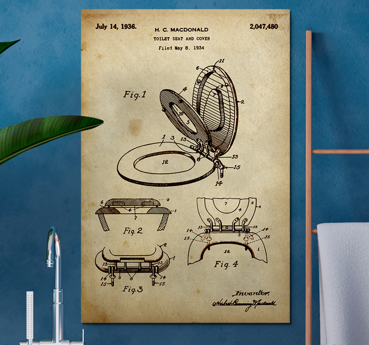 Cuadro para baños estilo clásico - TenVinilo