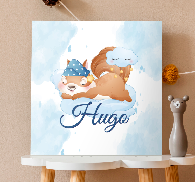 Estor enrollable animales ardilla soñando tiernamente - TenVinilo