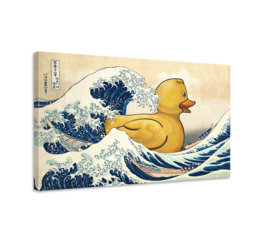 Cuadro artístico Kanagawa pato de goma - TenVinilo