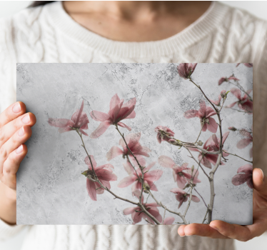 Cuadro flores Elegante diseño de magnolia estilo glamour - TenVinilo