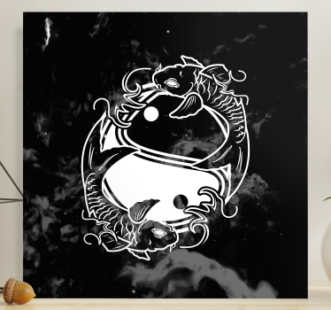 Cuadro ornamental Pescado de equilibrio yin yang - TenVinilo