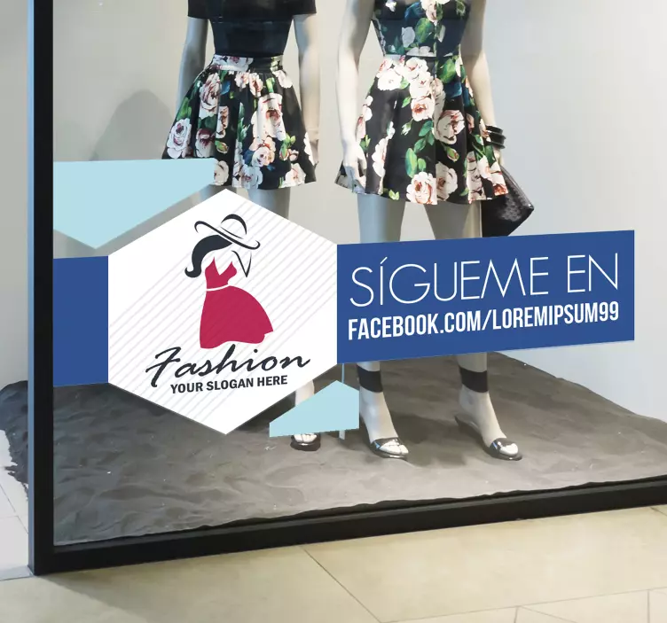 Vinilo para negocio sígueme en facebook - TenVinilo