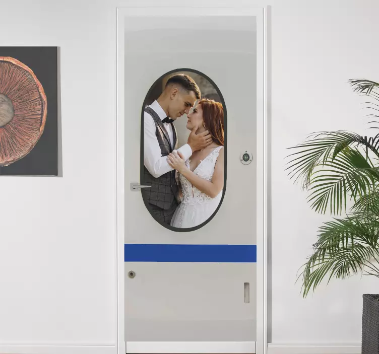 Vinilo puerta vista de la torre de gálata - TenVinilo