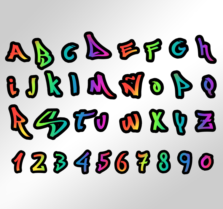 Vinilo decorativo infantil graffiti personalizado - TenVinilo