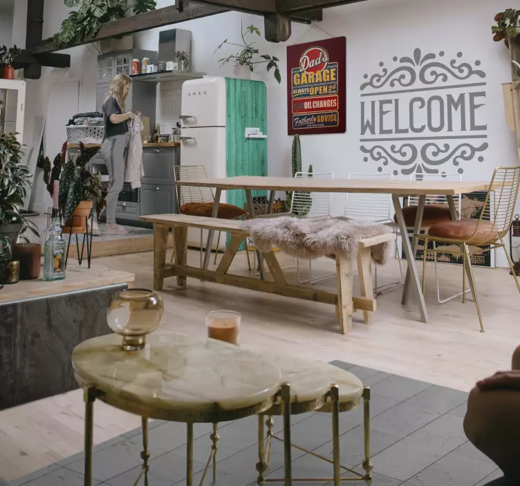 Vinilo para nevera textura metálica envejecida - TenVinilo