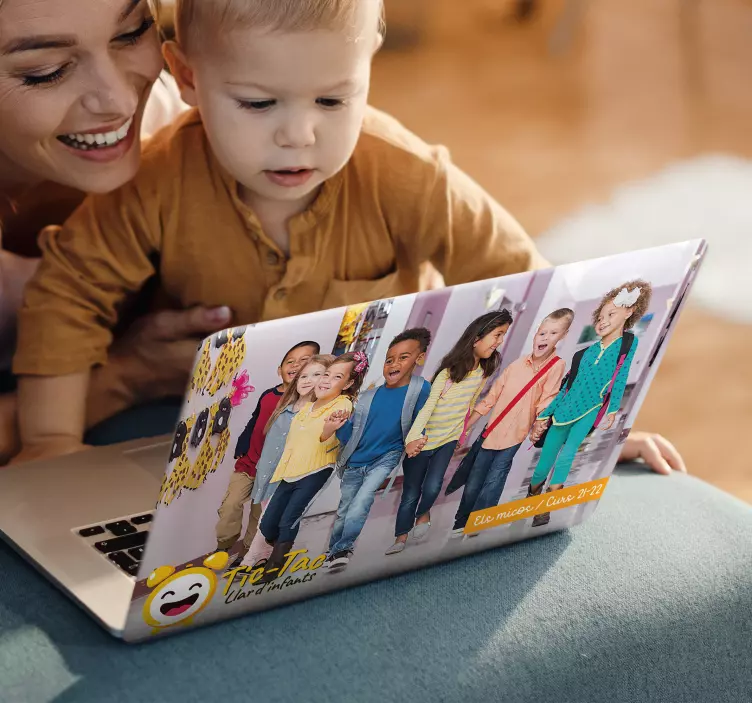 Pegatina para portátiles TIc-Tac Llar d'infants - TenVinilo