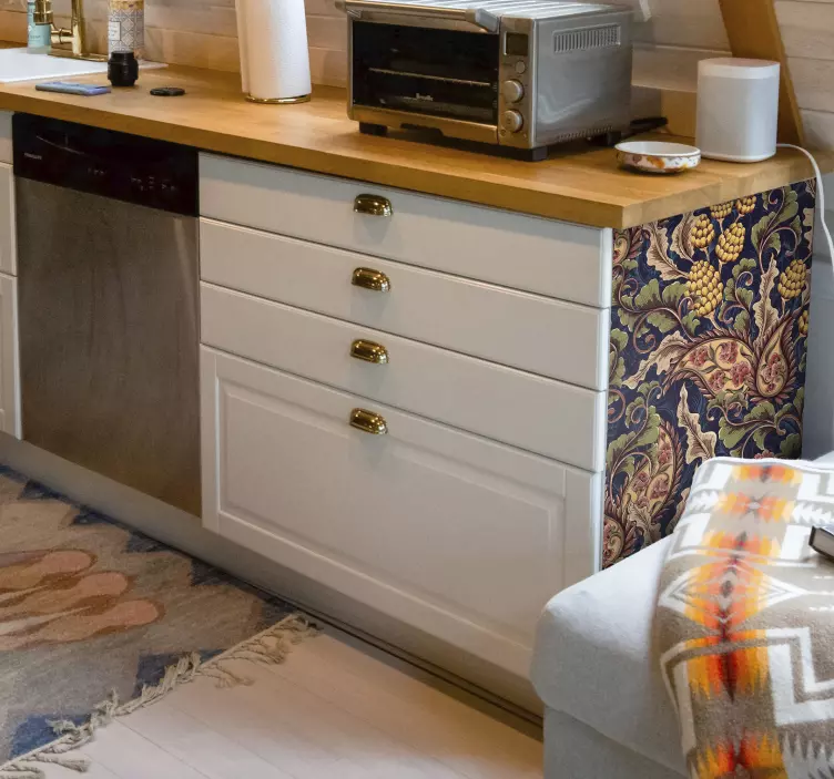 Vinilo para muebles ilustración realista paisley - TenVinilo