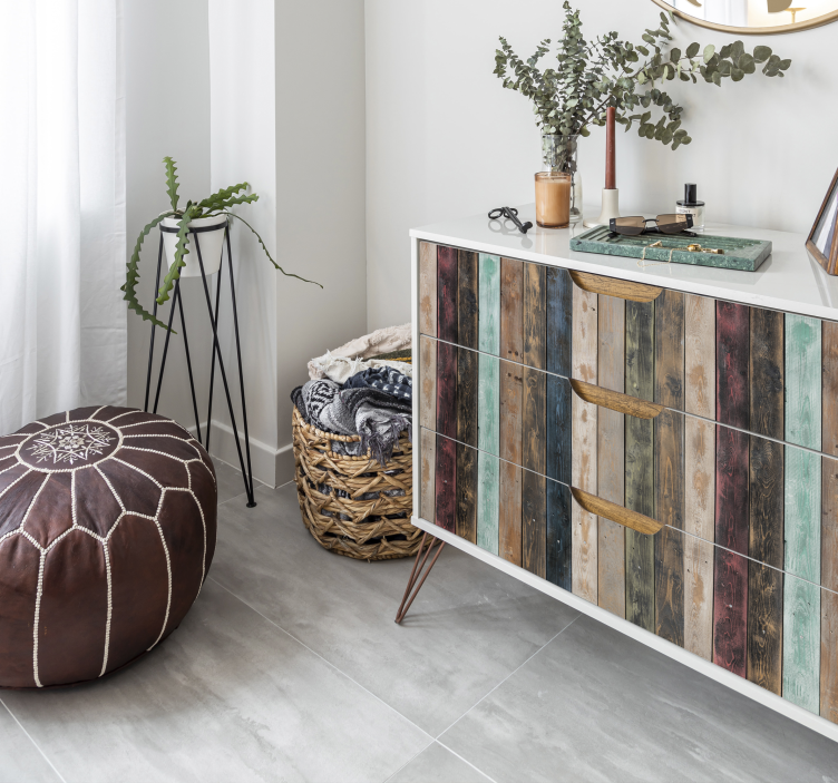 Papel adhesivo para muebles tablones verticales - TenVinilo