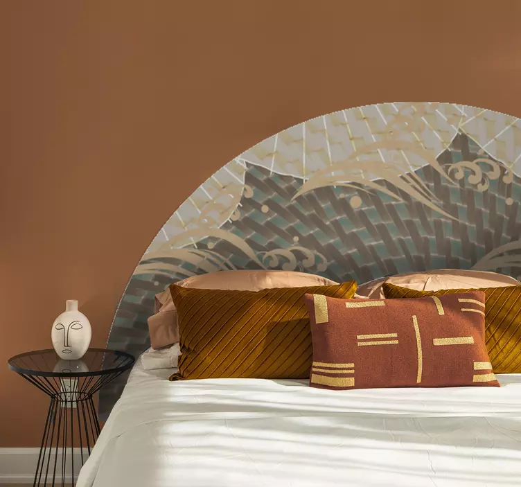 Vinilo cabecero Japandi Semicircular - TenVinilo