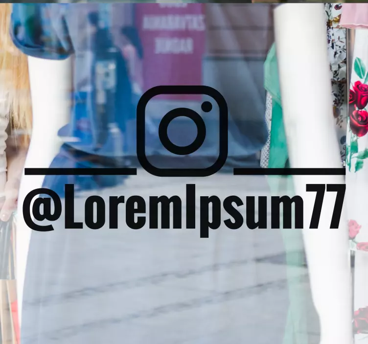 Pegatina de Instagram escaparate personalizada - TenVinilo