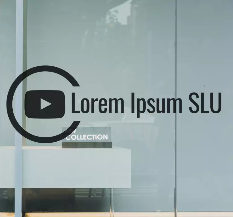 Vinilo escaparate canal YouTube personalizado - TenVinilo