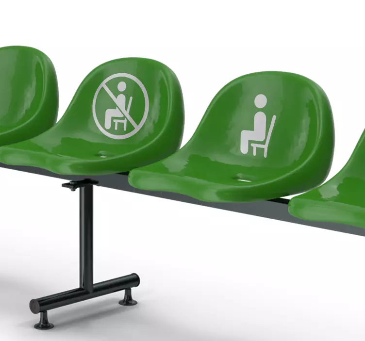 Señalética adhesiva no sentarse - TenVinilo