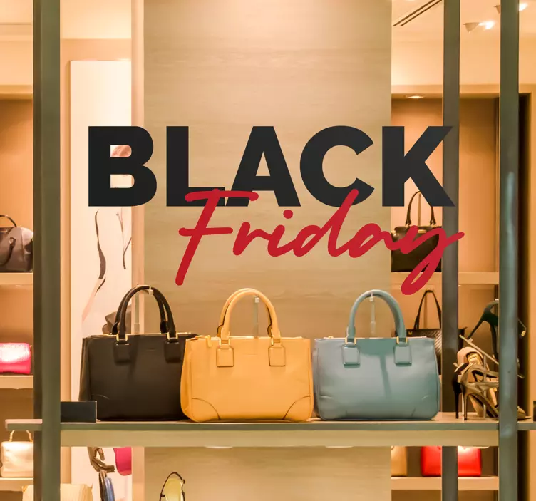 Vinilo con diseño simple black friday - TenVinilo