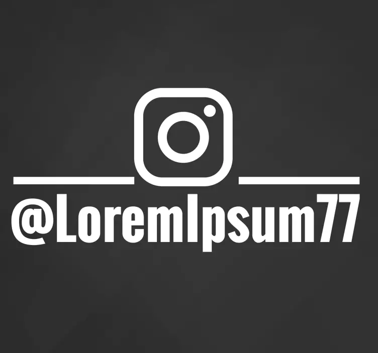 Pegatina de Instagram escaparate personalizada - TenVinilo