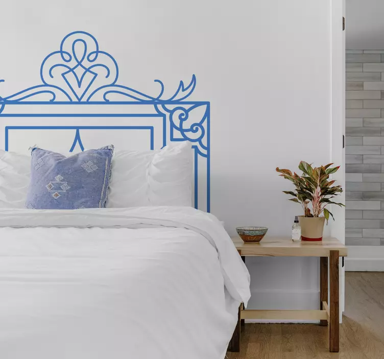 Vinilo cabecero de cama estilo vintage - TenVinilo