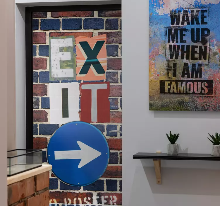 Vinilo decorativo urban Señal de salida - TenVinilo