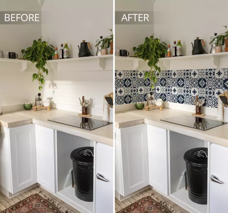 Vinilo ornamental patrones geométricos marinos - TenVinilo