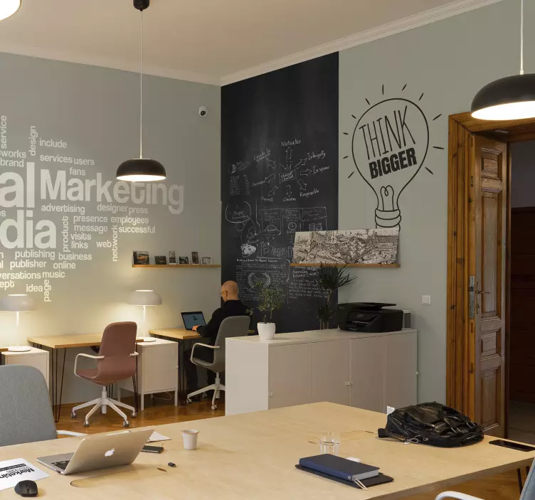 Vinilo pizarra piezas de pizarra de tiza - TenVinilo