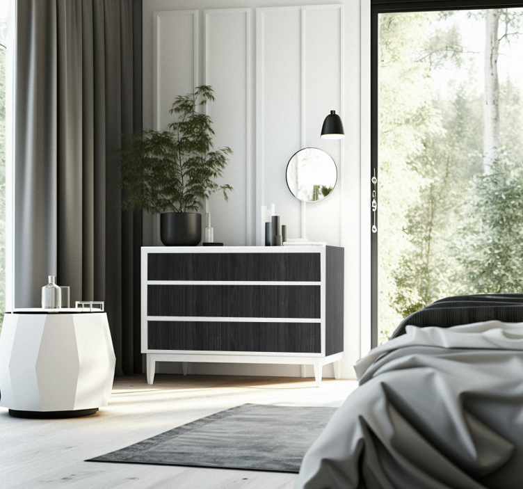 Vinilo adhesivo - Madera negra oscura - TenVinilo