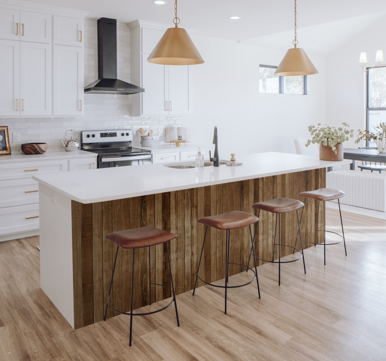 Vinilo adhesivo para mueble listones de madera - TenVinilo