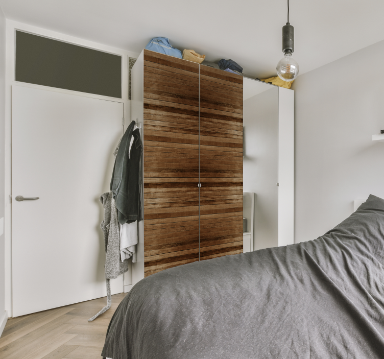 Vinilo adhesivo para mueble listones de madera - TenVinilo