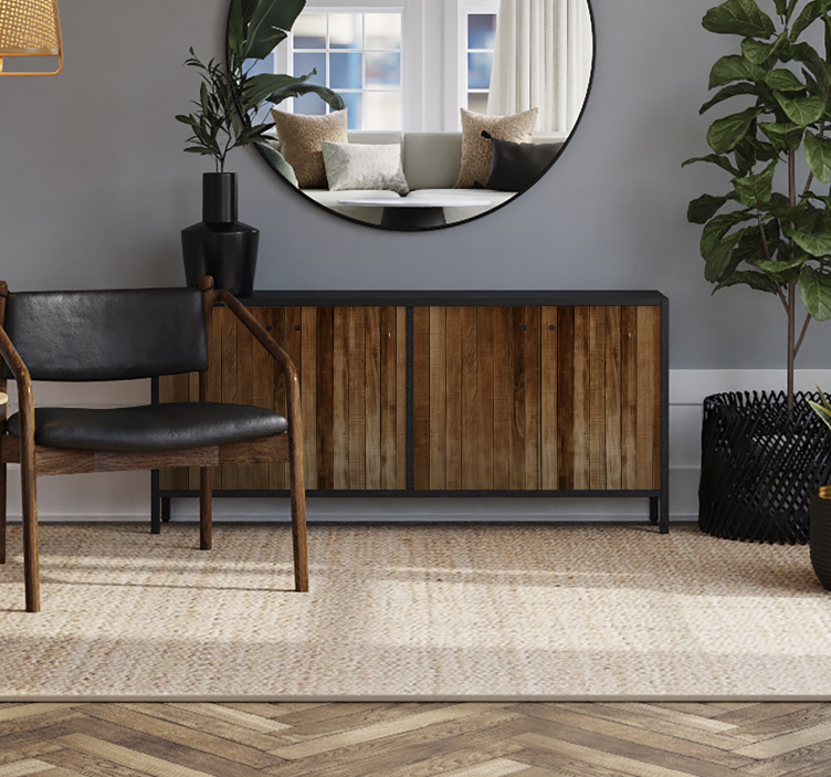 Vinilo adhesivo para mueble listones de madera - TenVinilo