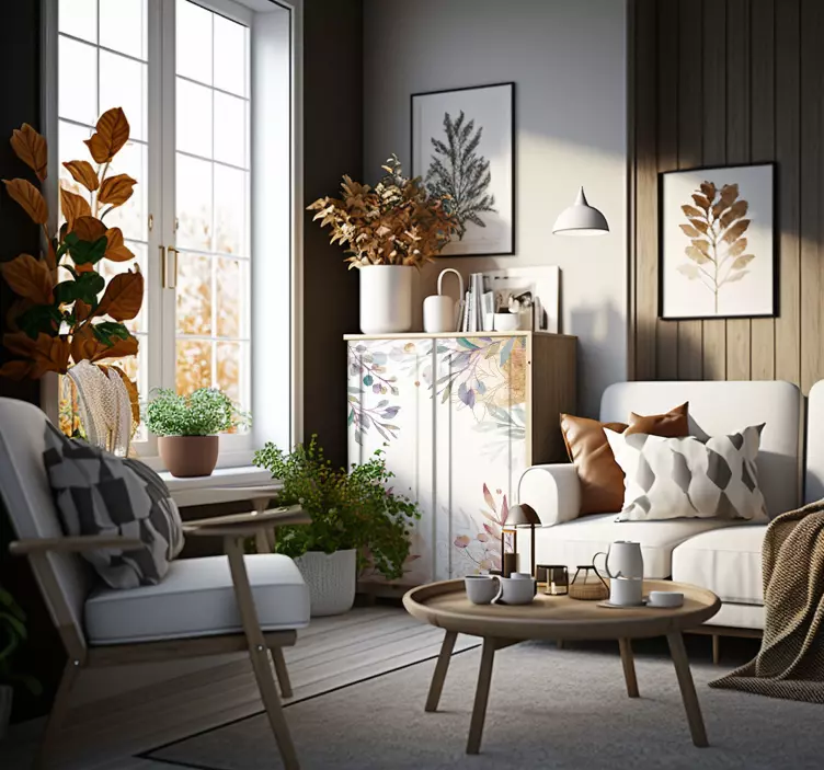 Vinilo para muebles floral vintage - TenVinilo