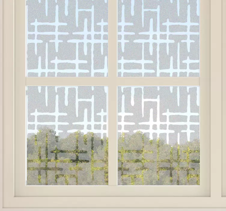 Vinilo para cristal ventana rollo líneas cruzadas - TenVinilo