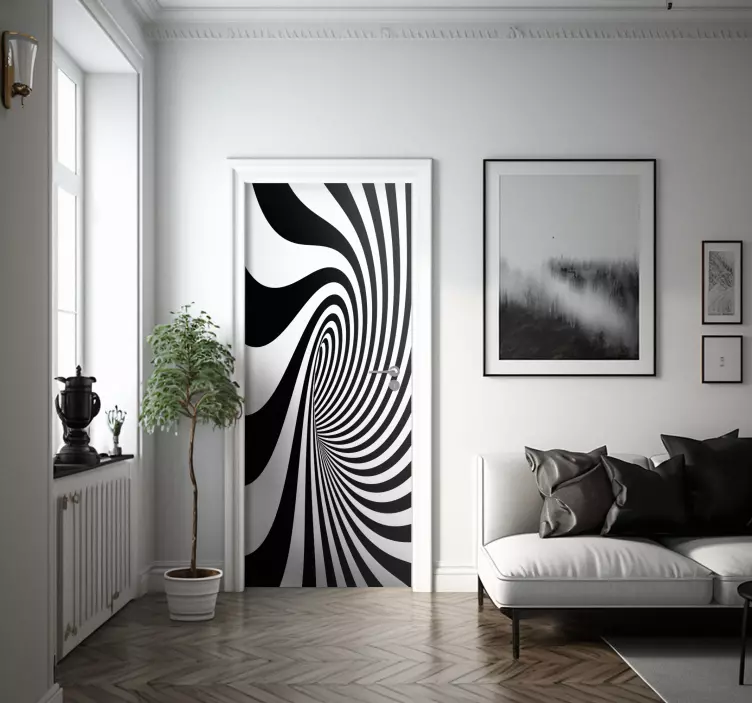 Vinilo para puerta calabozo blanco y negro - TenVinilo