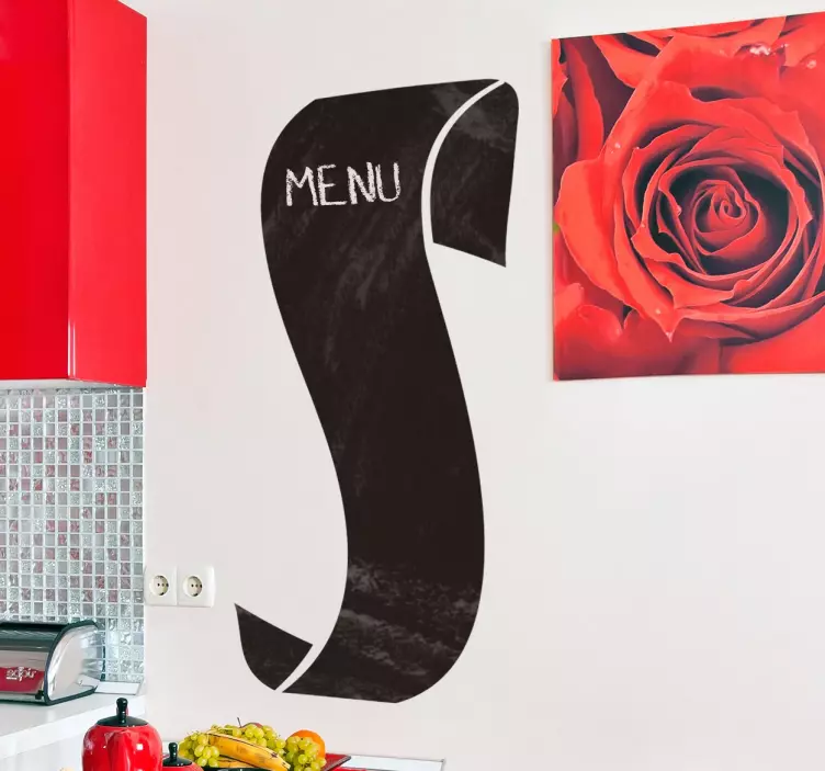 Pizarra adhesiva cocina rol de menú - TenVinilo