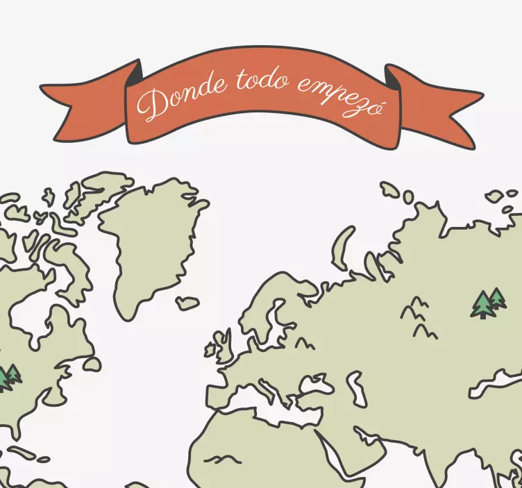 Mural mapamundi donde todo empezó - TenVinilo