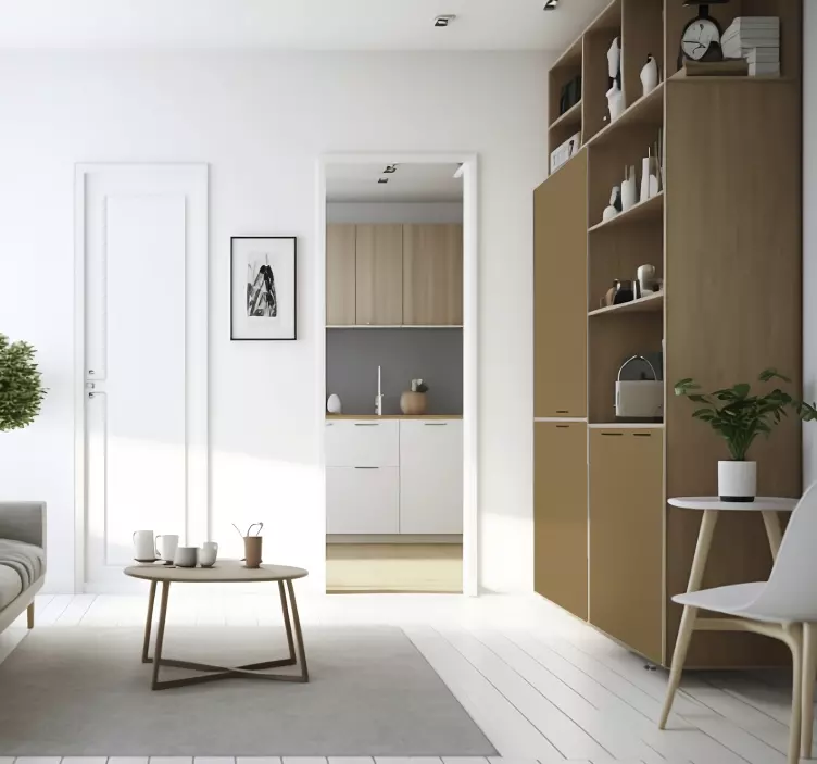 Papel adhesivo para muebles matte beige marrón - TenVinilo