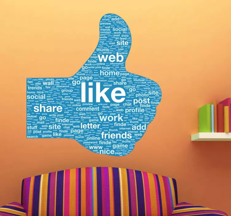 Vinilo decorativo conceptos media pulgar - TenVinilo