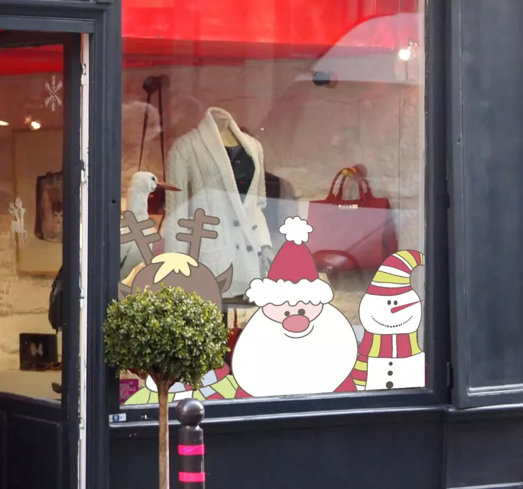 Vinilo navidad escaparate decoración navideña - TenVinilo