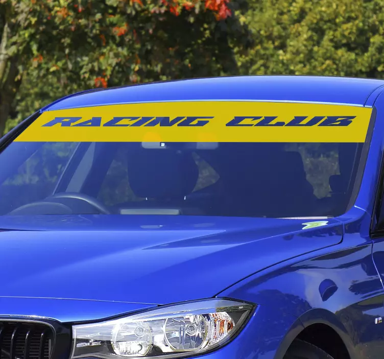 Pegatina coche visera monocolor personalizable - TenVinilo